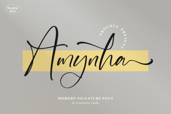 Amynha: A Script Font for Modern Branding