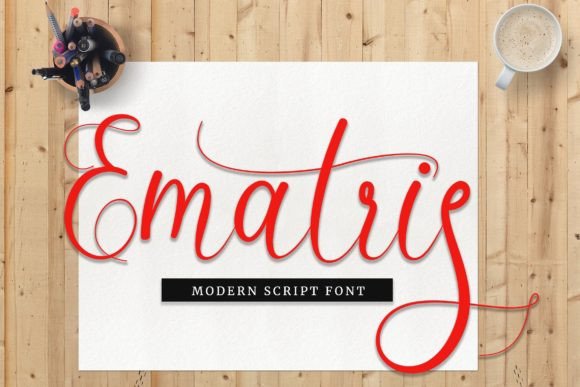 Ematris: A Modern Script Font for Handmade Creations