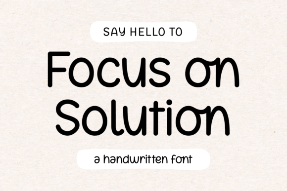 Focus on Solution Font for Handmade Creations