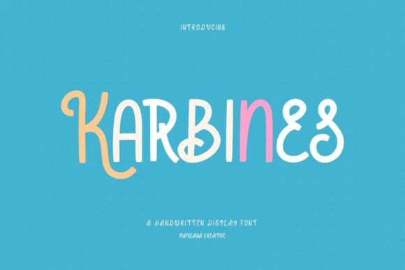 Karbines: A Modern Handwritten Display Font for Creative Branding