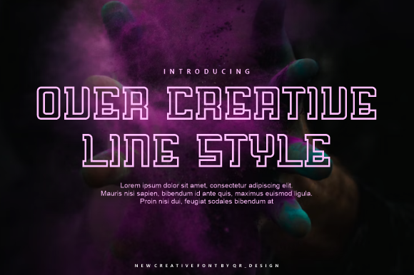 Over Creative Line: A Bold Typeface for Modern Campaigns