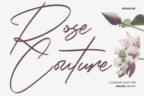 Rose Couture: A Modern Script Font for Creative Branding
