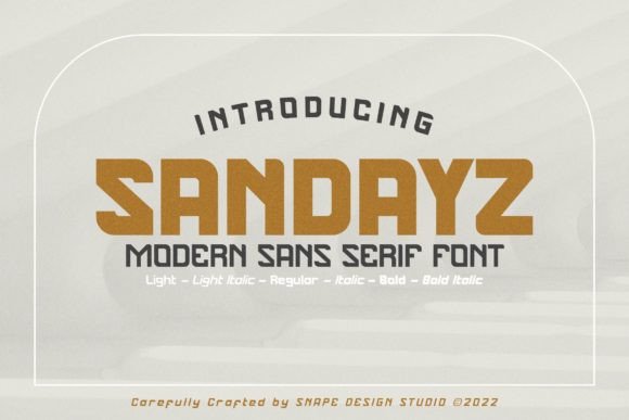 Sandayz: A Modern Sans Serif for Digital Marketing