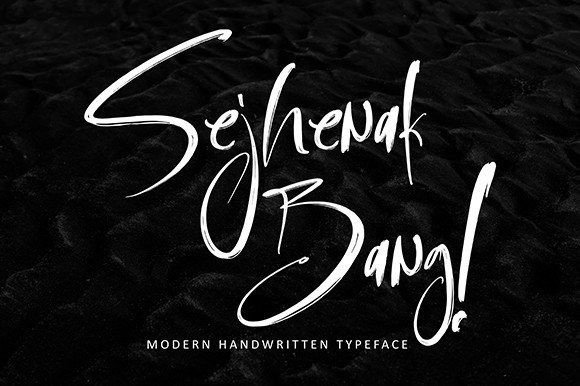 Sejhenak Bang: A Script Font for Bold Statements