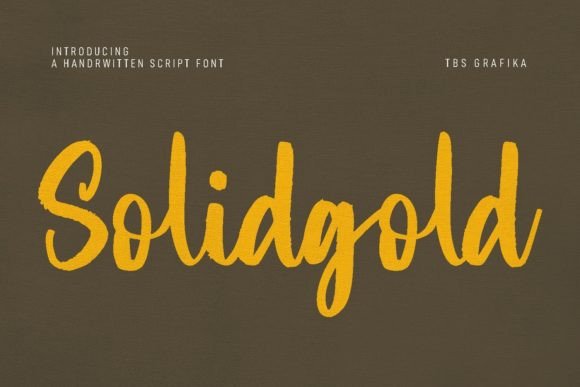 Solid Gold Script Font for Handmade Creations